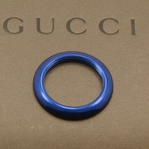 Vintage New Gucci Metal Bezel Sapphire Blue 1100